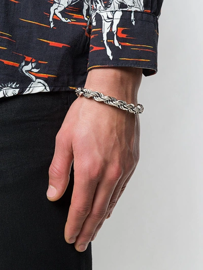 Shop Emanuele Bicocchi Chain-link Bracelet In Silver