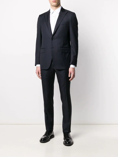 Shop Dell'oglio Single-breasted Two-piece Suit In Blue