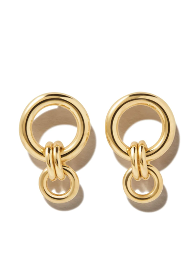 Shop Spinelli Kilcollin 18kt Yellow Gold Canis Link Drop Earrings