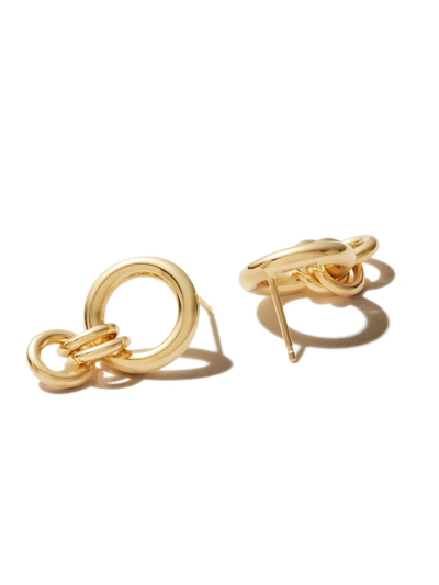Shop Spinelli Kilcollin 18kt Yellow Gold Canis Link Drop Earrings