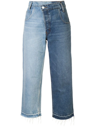 Shop Monse Split Wash Jeans In Blue