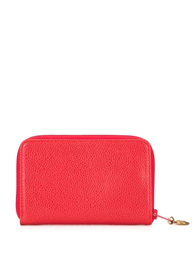 Pre-owned Chanel 1998 Zip-around Cc Wallet In Red