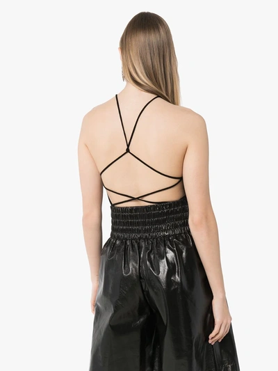 Shop Bottega Veneta Halterneck Cut-out Bodysuit In Black