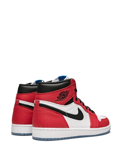 Shop Jordan X Spider-man Air  1 Retro High Og "origin Story" Sneakers In Red