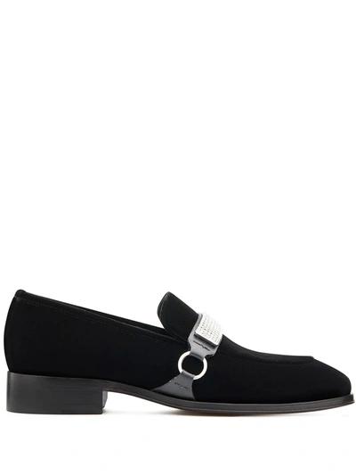 Shop Giuseppe Zanotti Angeles Sparkle Loafers In Black