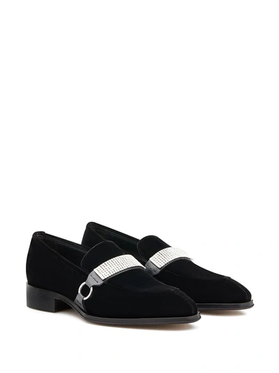 Shop Giuseppe Zanotti Angeles Sparkle Loafers In Black