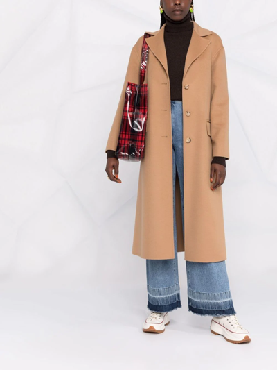 10 Corso Como Single-breasted Tailored Coat In Braun