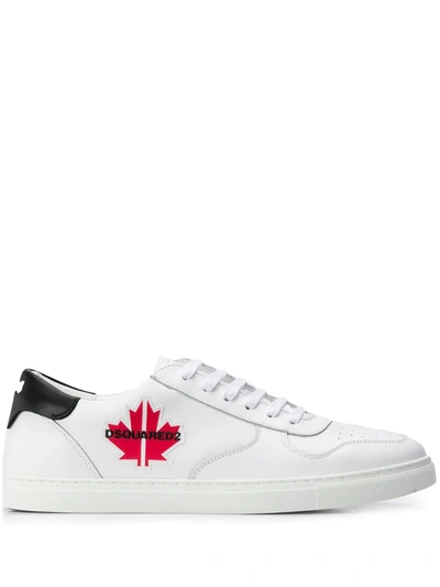 Shop Dsquared2 Maple Patch Low-top Sneakers In White