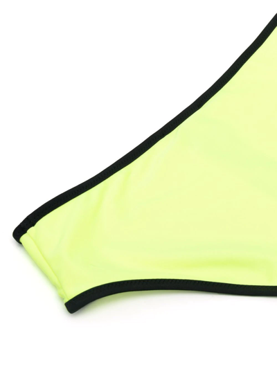 Shop Balmain Logo-print Bikini Set In Yellow