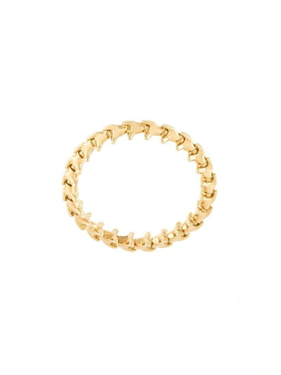 Shop Shaun Leane 18kt Yellow Gold 'serpent's Trace' Ring