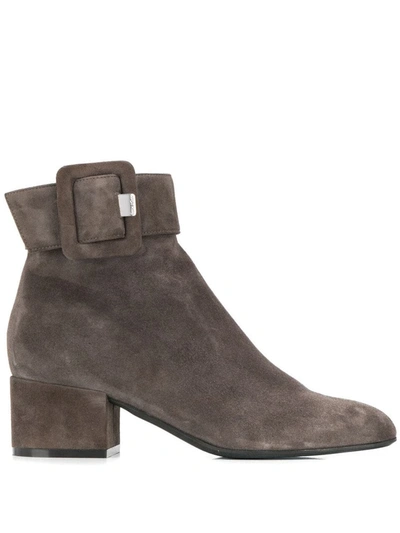 Shop Sergio Rossi Mia Ankle Boots In Grey