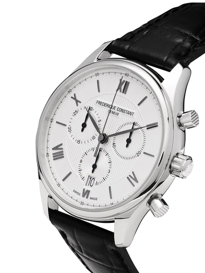 Shop Frederique Constant Classics Quartz Chronograph 40mm In Silver