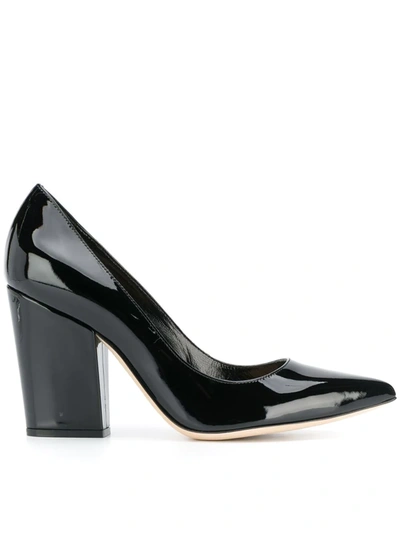 Shop Sergio Rossi Patent Sergio Pumps In Black