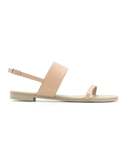 Shop Studio Chofakian Flat Sandals In Neutrals