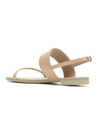 Shop Studio Chofakian Flat Sandals In Neutrals