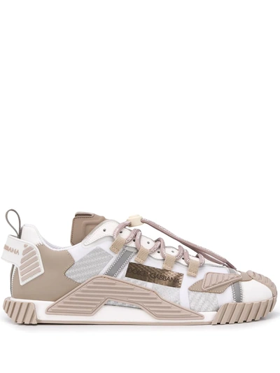 Shop Dolce & Gabbana Ns1 Panelled Sneakers In Neutrals