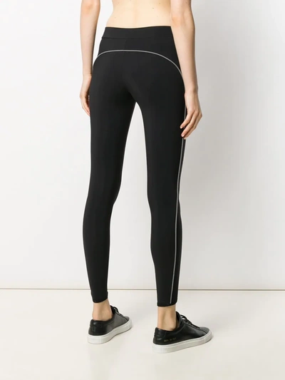 Shop A-cold-wall* Piped Logo Leggings In Black