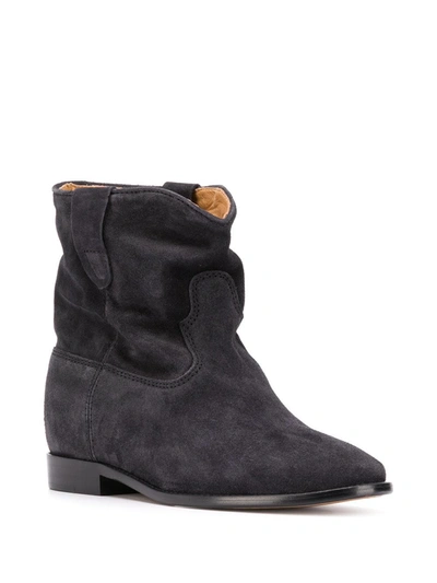 Shop Isabel Marant Crisi Suede Ankle Boots In Black