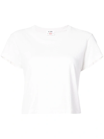 Shop Re/done 1950s Boxy T-shirt In White