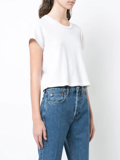 Re/done Solid-colour Crewneck T-shirt In White
