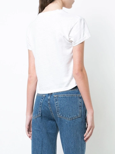Re/done Solid-colour Crewneck T-shirt In White