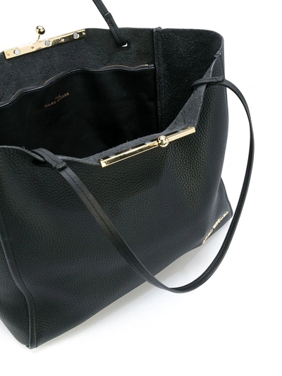 Shop Marc Jacobs The Kiss Lock Tote Bag In Black