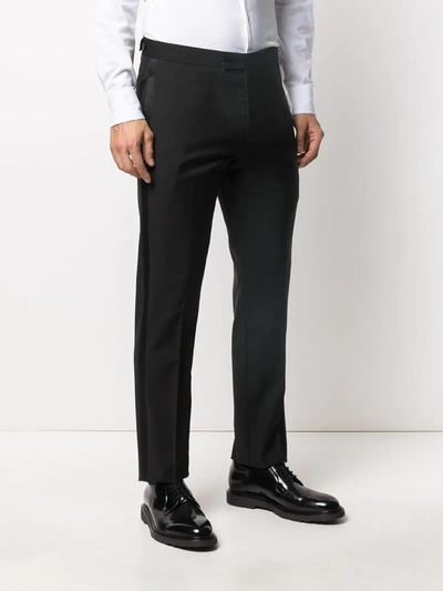 Shop Paul Smith Tailored Tuxedo Trousers In Black