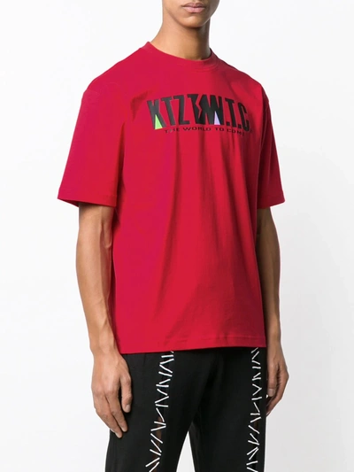 Shop Ktz Mountain Letter T-shirt In Red