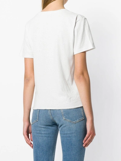 Shop Saint Laurent Université Printed T-shirt In White