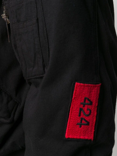 Shop 424 Cut-detail Bomber Jacket In Black