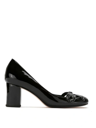 Shop Sarah Chofakian Patent Leather Pumps In Black