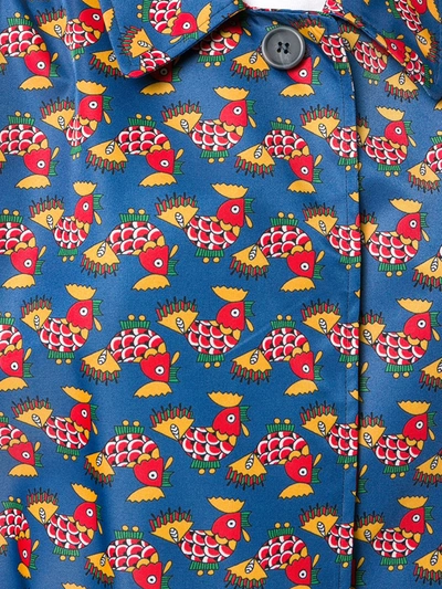 Shop La Doublej Chicken Print Coat In Multicolour
