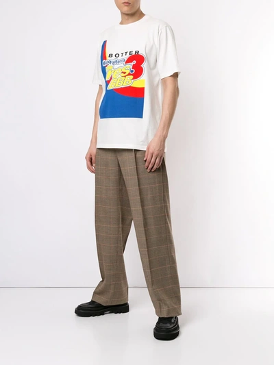 BOTTER CLASSIC CHECK TROUSERS - 棕色