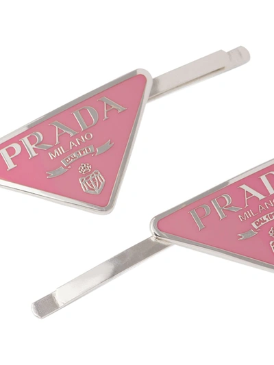 LOGO PLAQUE HAIR SLIDES