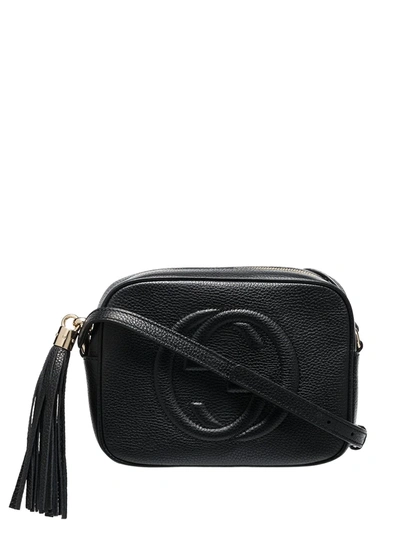 Shop Gucci Small Soho Leather Crossbody Bag In Black