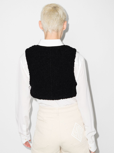 Shop Isabel Marant Pompom-detail Knitted Vest In Black