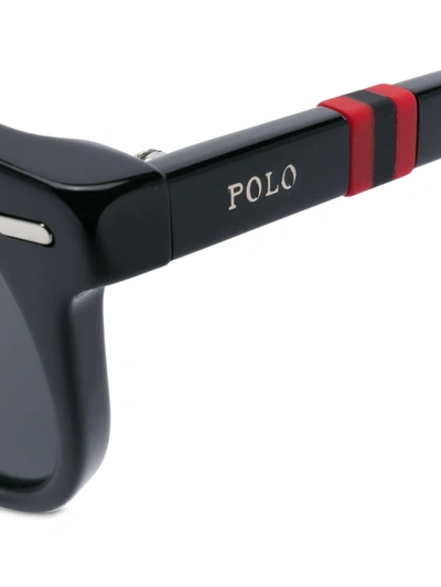Shop Polo Ralph Lauren Round Frame Sunglasses In Black