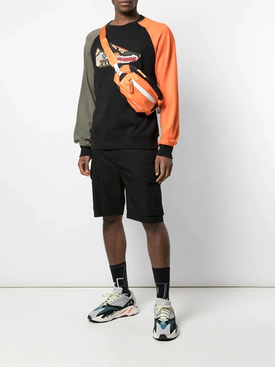 Mostly Heard Rarely Seen 8-bit Falcon Tri-colour Sweatshirt In Black