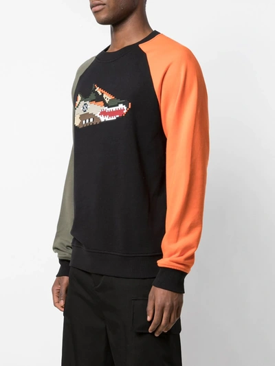 Mostly Heard Rarely Seen 8-bit Falcon Tri-colour Sweatshirt In Black