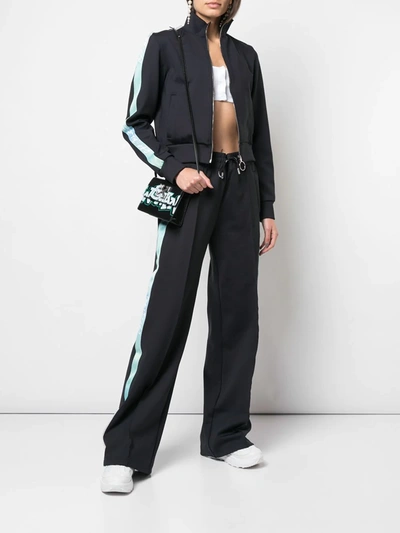 OFF-WHITE ZIP-UP CROPPED JACKET - 黑色