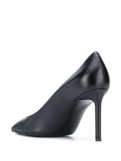 Shop Saint Laurent Pointed Toe Pumps In Black