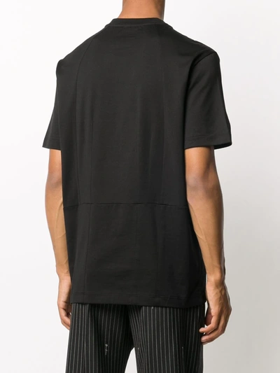 Shop Versace Spliced Medusa Head Logo Print T-shirt In Black