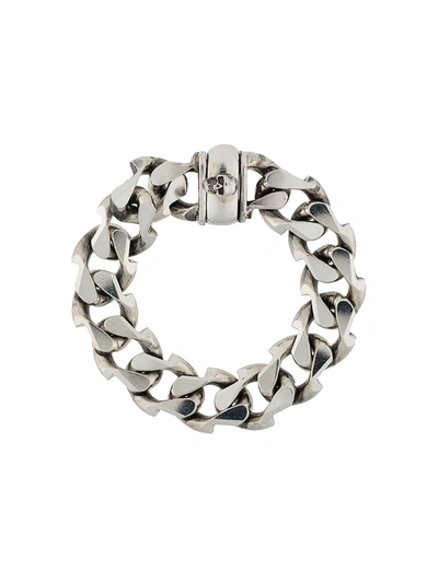 Shop Emanuele Bicocchi Cuban Chain Bracelet In Silver