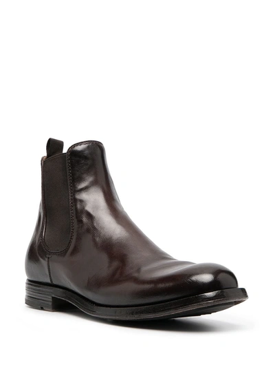 Shop Officine Creative Cubala Leather Ankle-boots In Brown
