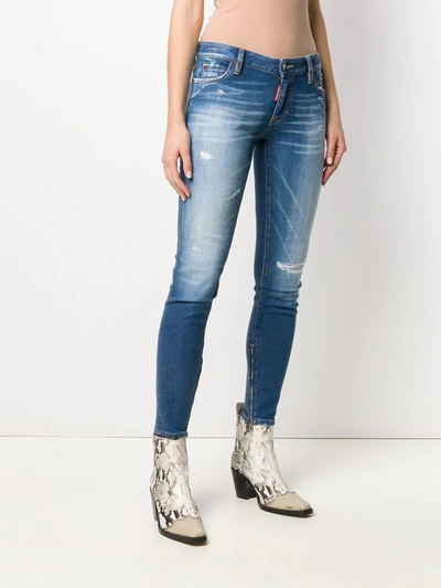 Dsquared2 Jeans Medium Waist Skinny Jeans In Blue