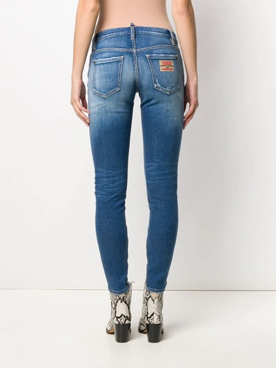 Dsquared2 Jeans Medium Waist Skinny Jeans In Blue