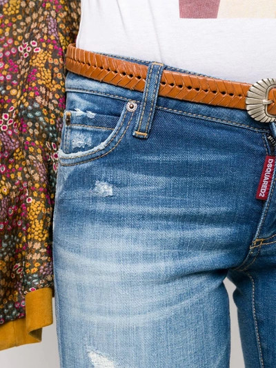 Dsquared2 Jeans Medium Waist Skinny Jeans In Blue
