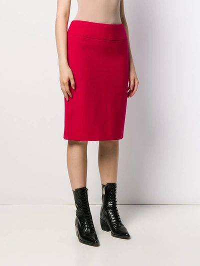 Pre-owned Dolce & Gabbana 1990s Pencil Skirt In Red