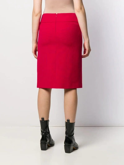 Pre-owned Dolce & Gabbana 1990s Pencil Skirt In Red