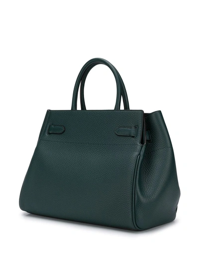 Shop Mulberry Bayswater Belted Tote Bag In Green